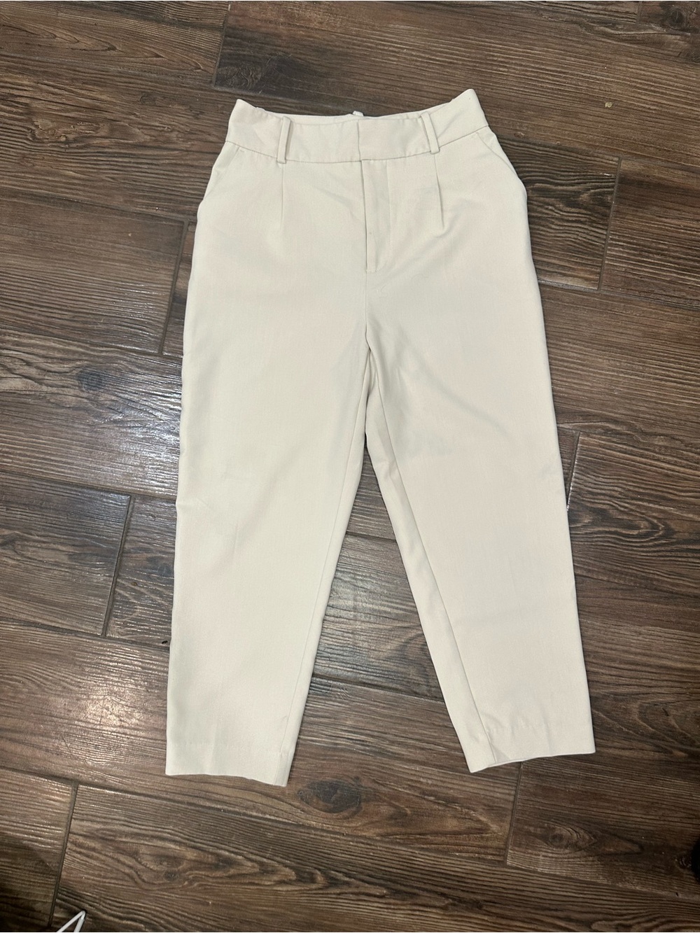 Zara Women's Cream Straight-Leg Trousers - Picture 3 of 14